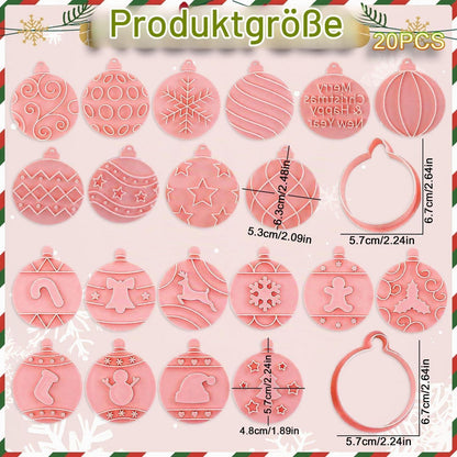 Weihnachtsausstecher Set 20 Stück Kunststoff Plätzchenformen Kinder