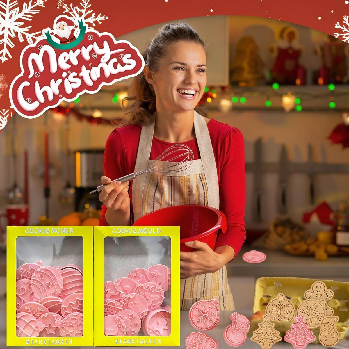 Weihnachtsausstecher Set 20 Stück Kunststoff Plätzchenformen Kinder