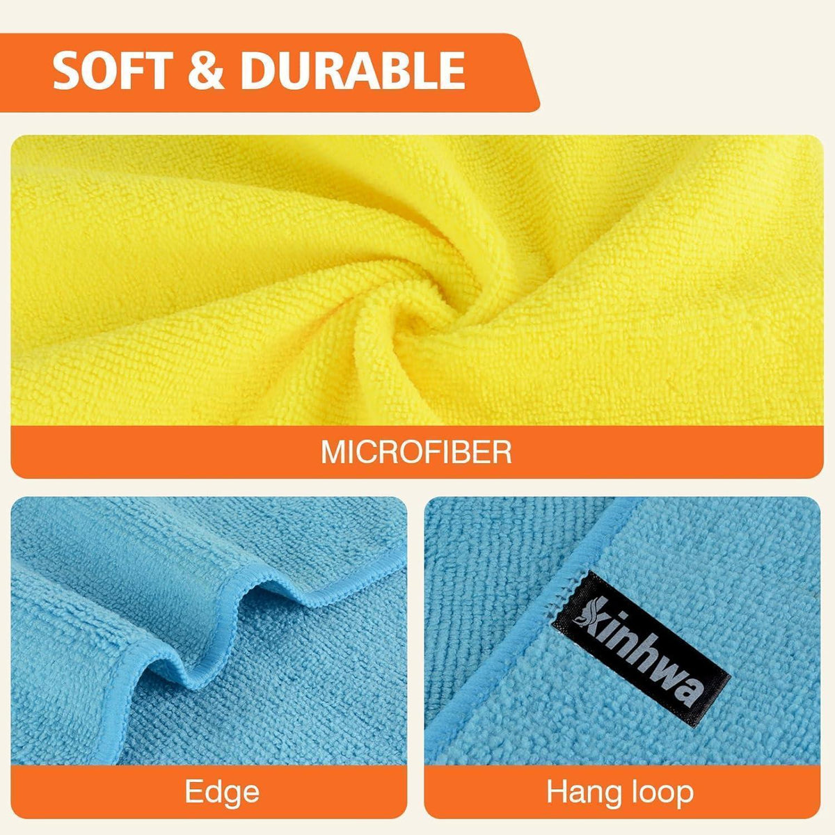 Mikrofasertücher 20x20cm – 10er Pack, farbig & fusselfrei
