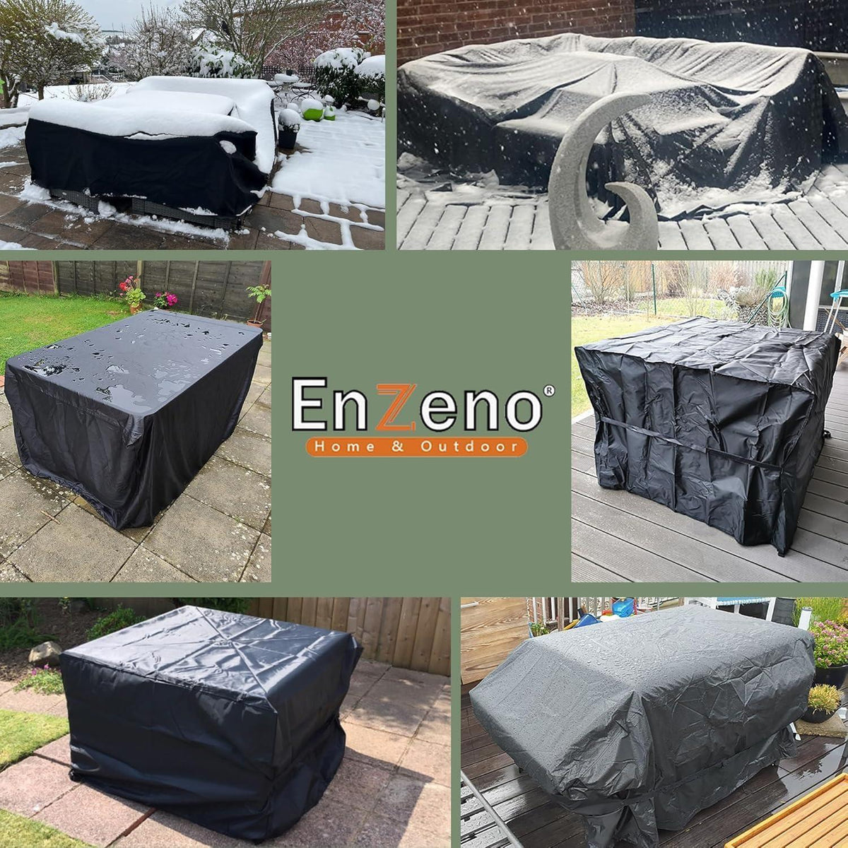 Wasserdichte Gartenmöbel Abdeckung 180x180x90cm für Loungemöbel