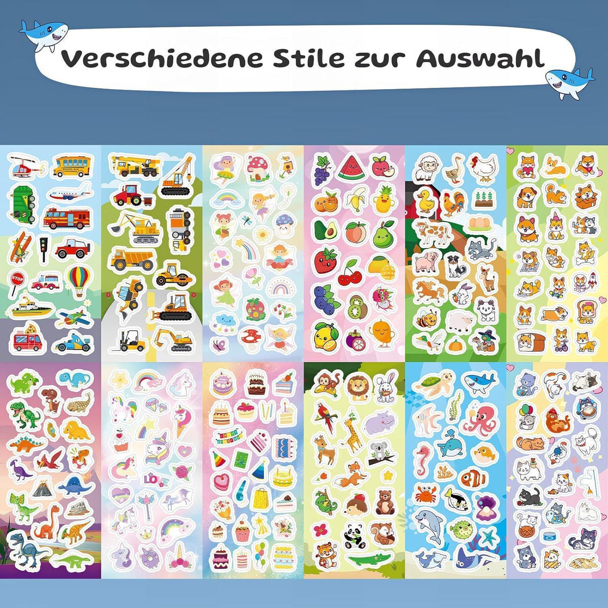 Brotdose Kinder mit Fächern & Aufklebern – Auslaufsicher & BPA-frei