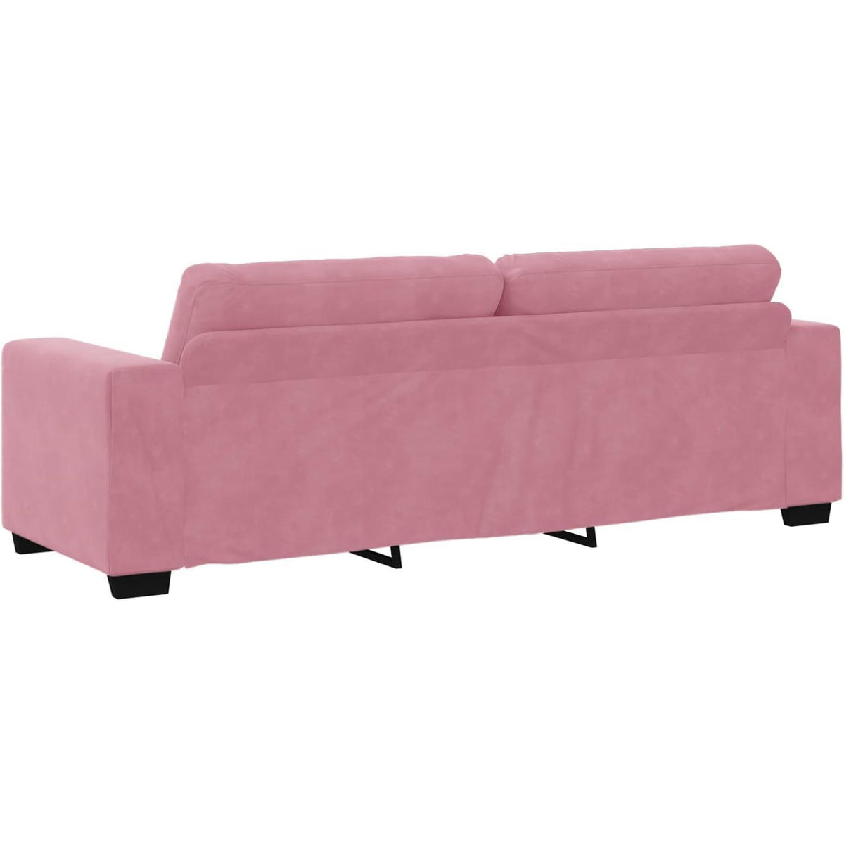 Rosa 3-Sitzer Samtsofa mit Kissen – 180 cm Modernes Design