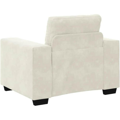 Getufteter Samt Sessel Creme - Kleiner Wohnzimmer Couch 60cm