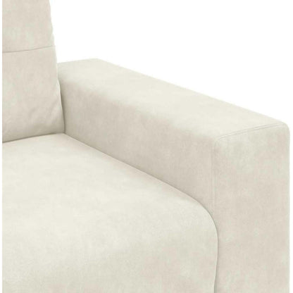 Getufteter Samt Sessel Creme - Kleiner Wohnzimmer Couch 60cm