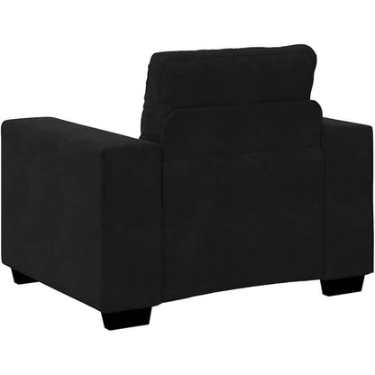 Samt Sessel Schwarz 60cm - Modernes Polstersofa für Wohnzimmer