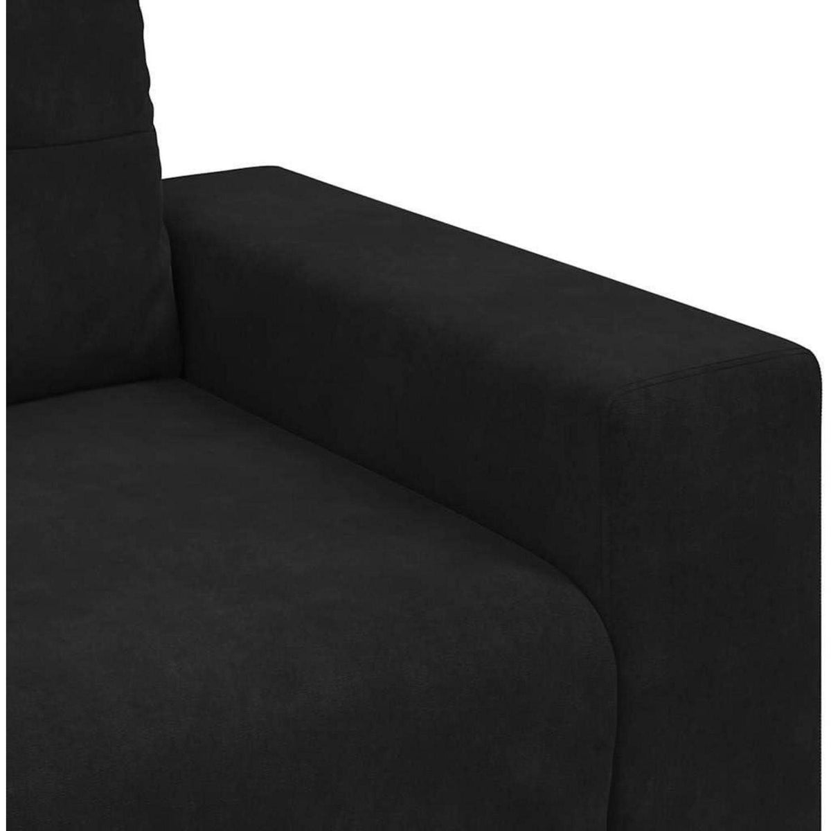 Samt Sessel Schwarz 60cm - Modernes Polstersofa für Wohnzimmer