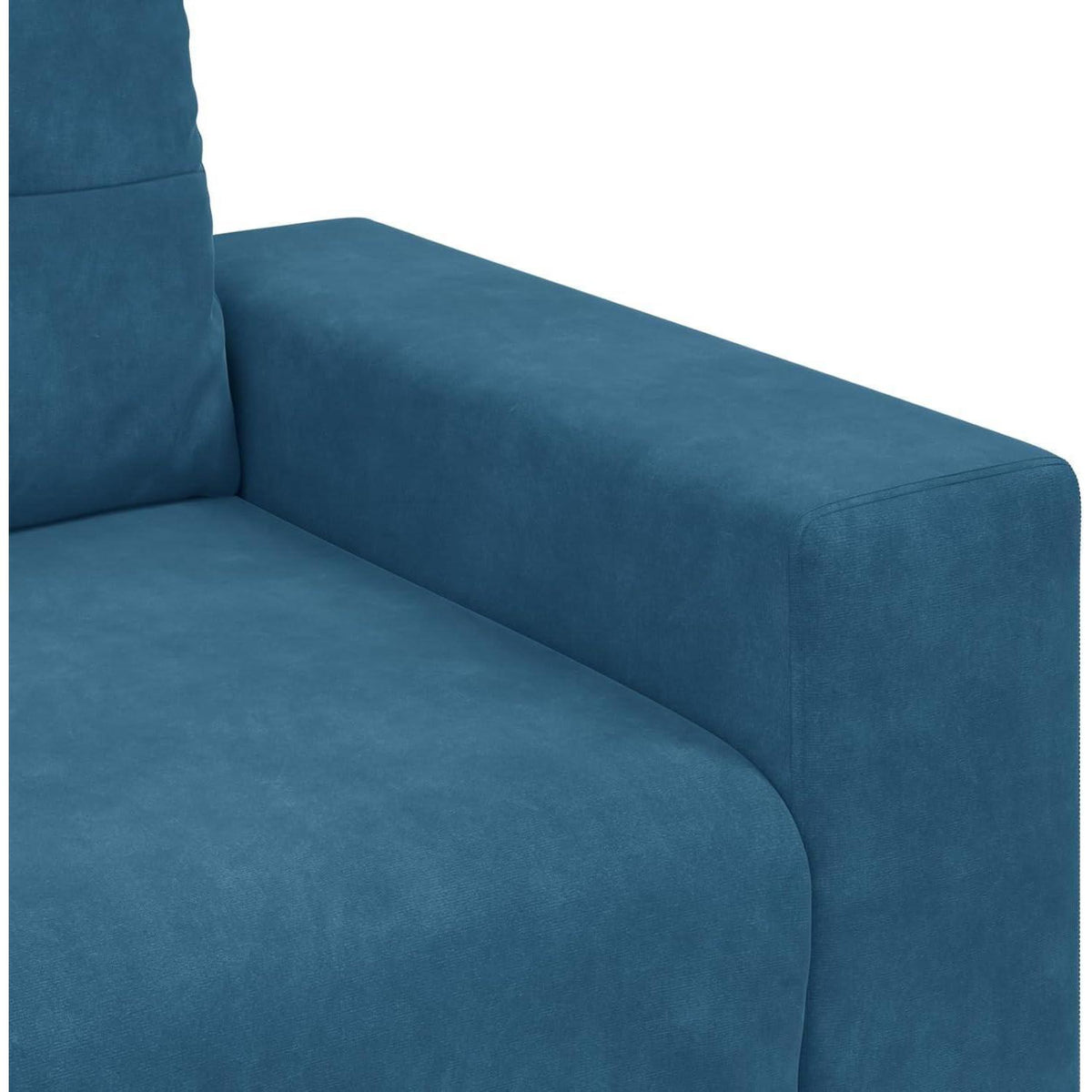 Modernes Zweisitzer Sofa Blau – Bequemes Leinen & Samt