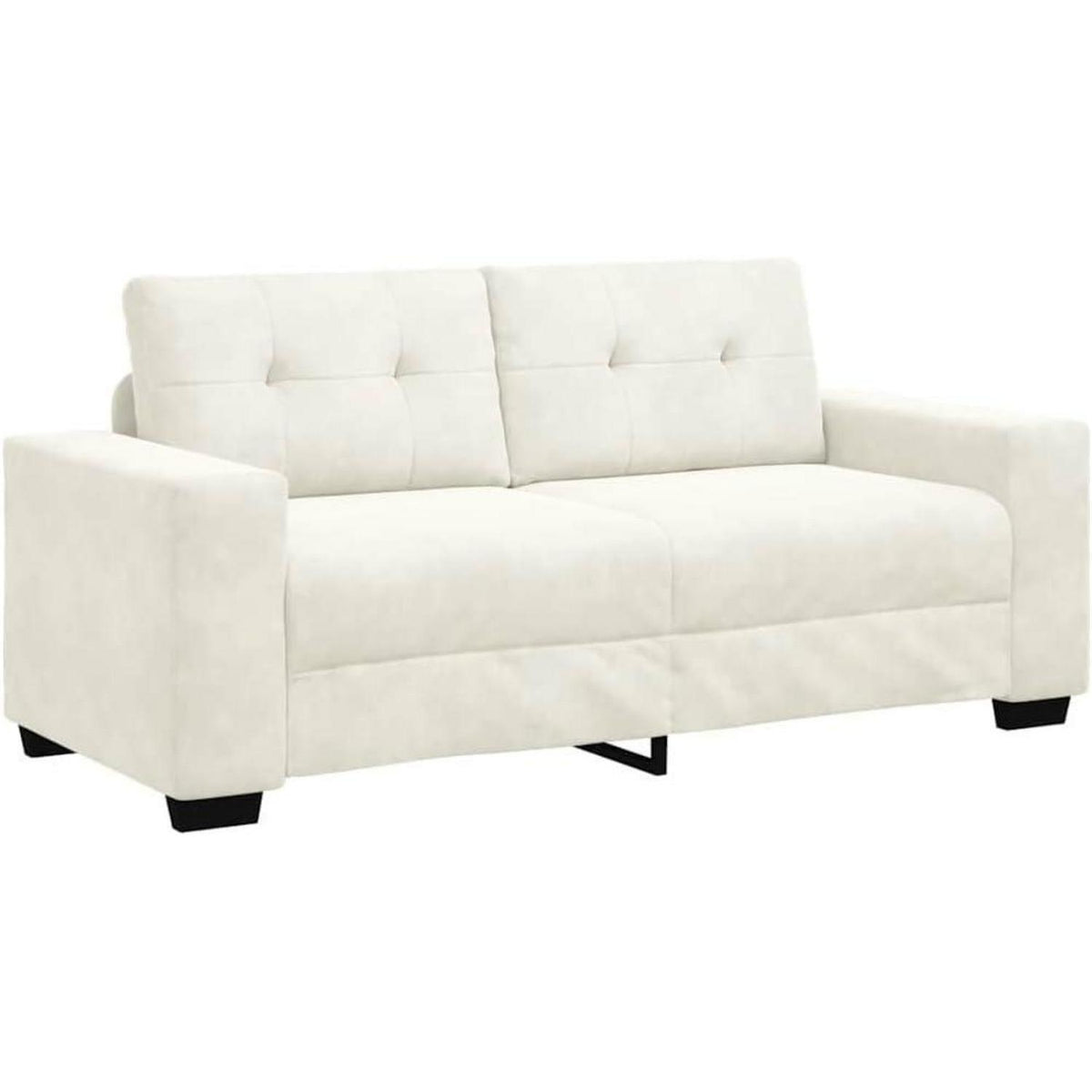 Zweisitzer Sofa Creme mit Schlaffunktion – Samt & Modernes Design