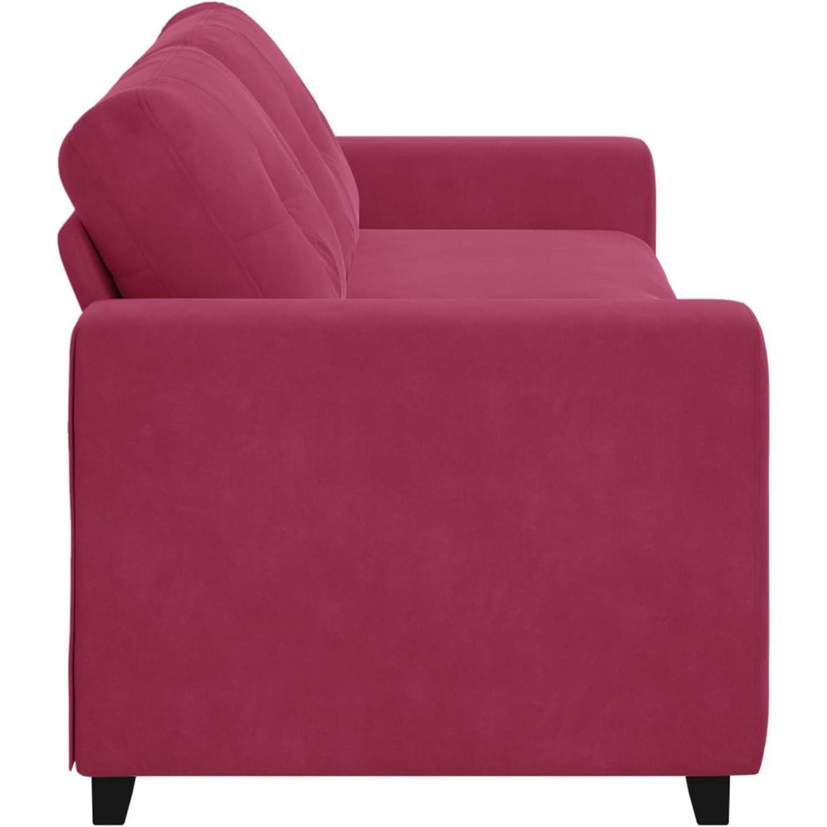 Weinrot 3-Sitzer Samtsofa – 180 cm Polstersofa