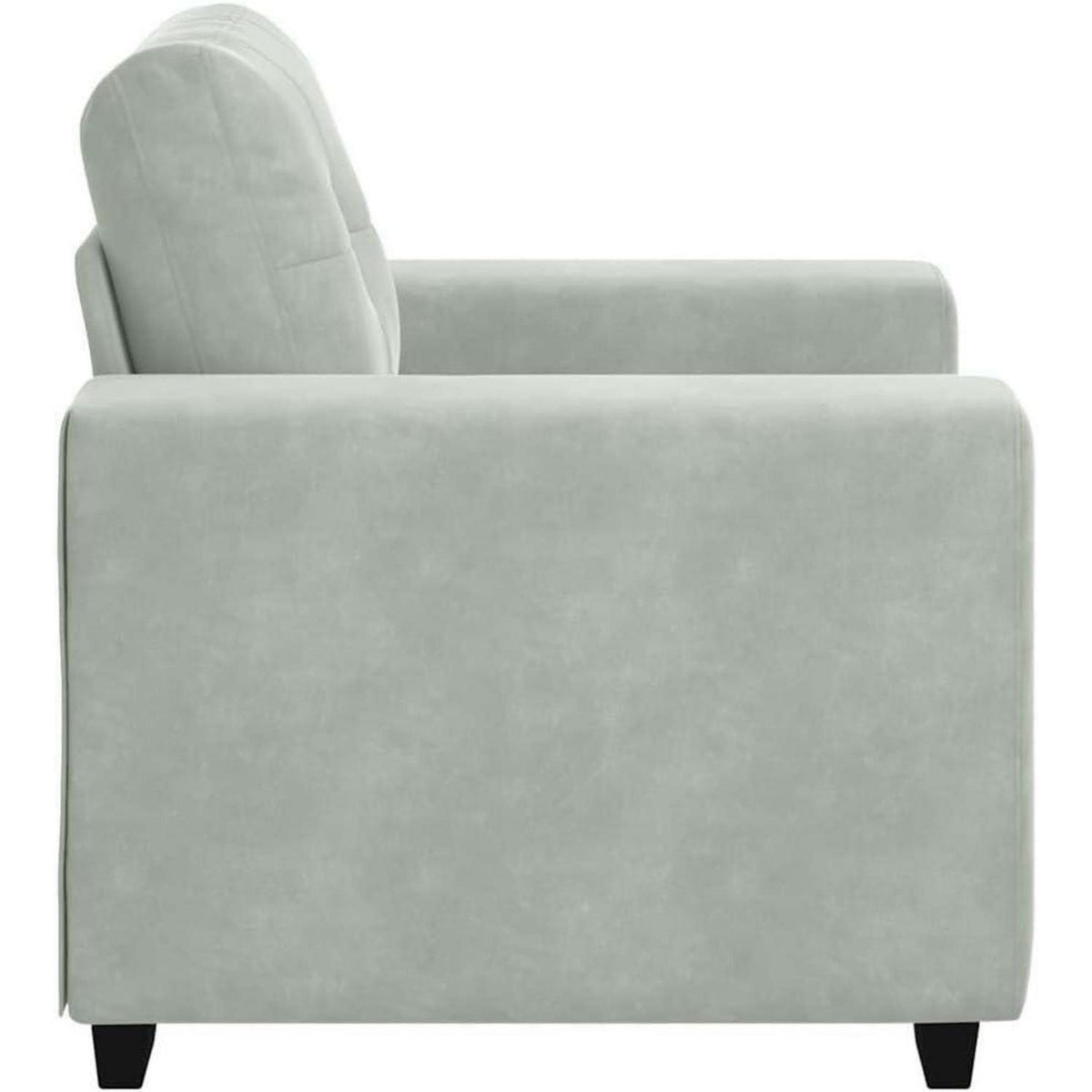 Hellgrauer Samt Sessel – Kleines Sofa 60 cm, Modernes Design