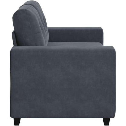 2-Sitzer Samt Sofa Modern Dunkelgrau 120cm – Bequemes Mini Sofa