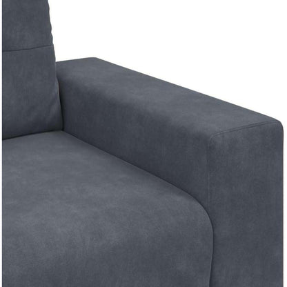 2-Sitzer Samt Sofa Modern Dunkelgrau 120cm – Bequemes Mini Sofa