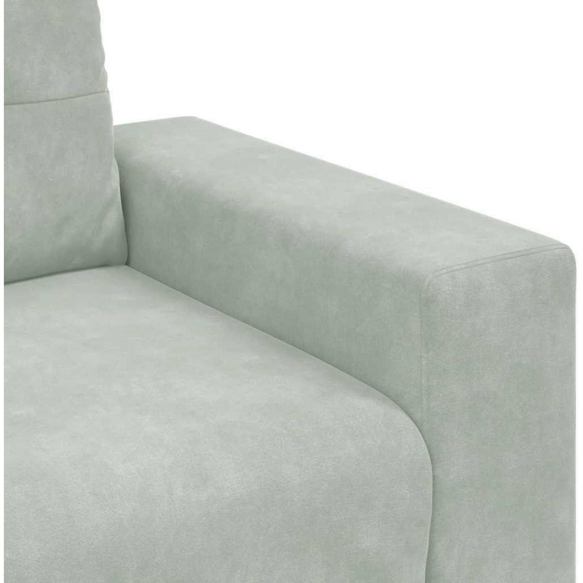 Zweisitzer Sofa Hellgrau Samt 140cm – Bequemes Wohnzimmer Sofa