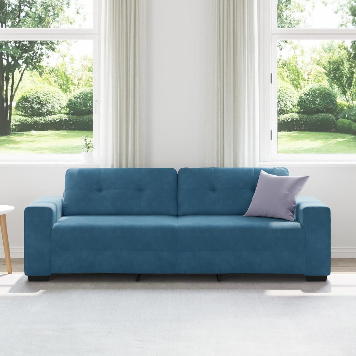 Blaues Samt Sofa 3-Sitzer | Modernes Polstersofa 180cm