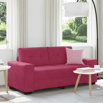 Zweisitzer Sofa Weinrot – Samt, Schlaffunktion & 140 cm