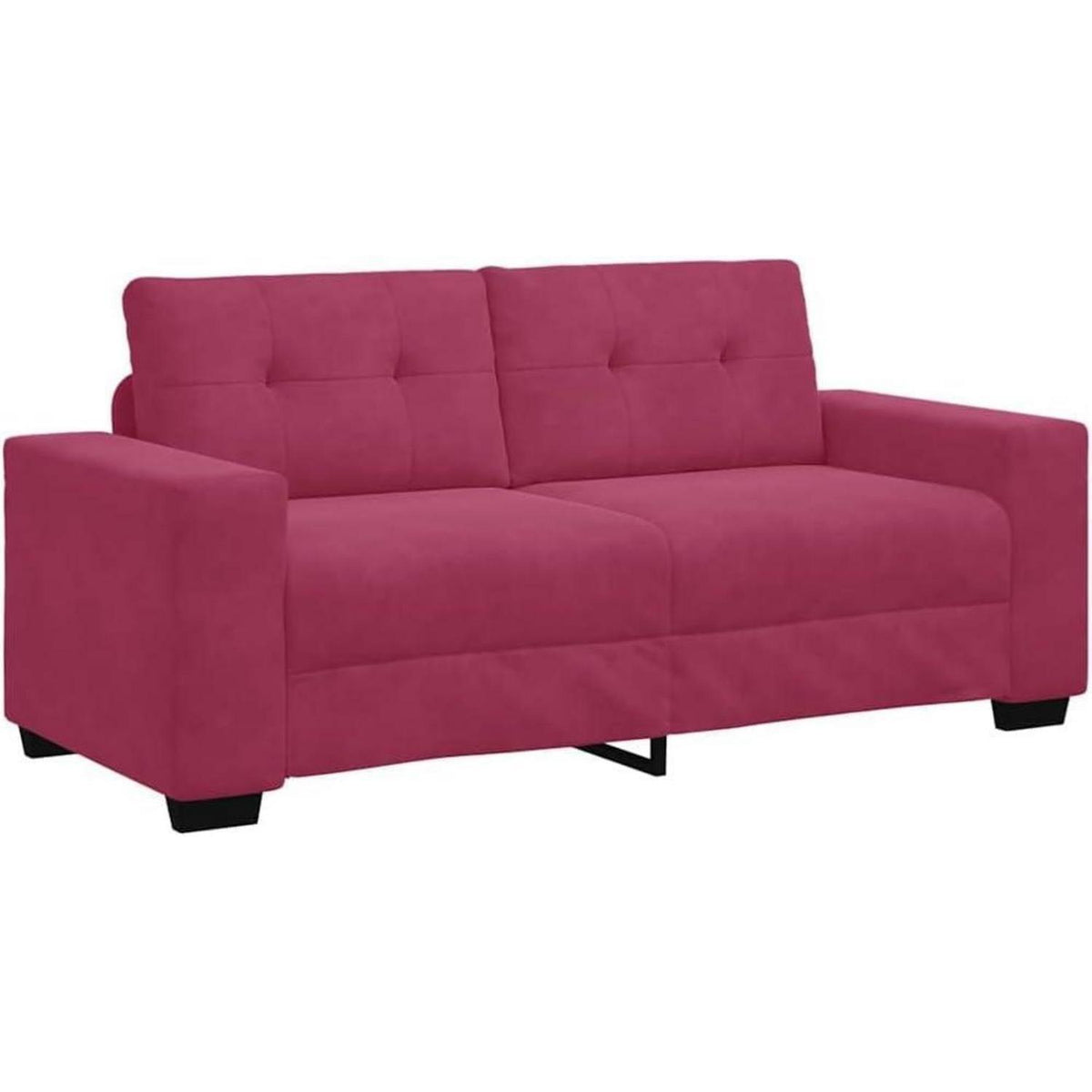 Zweisitzer Sofa Weinrot – Samt, Schlaffunktion & 140 cm