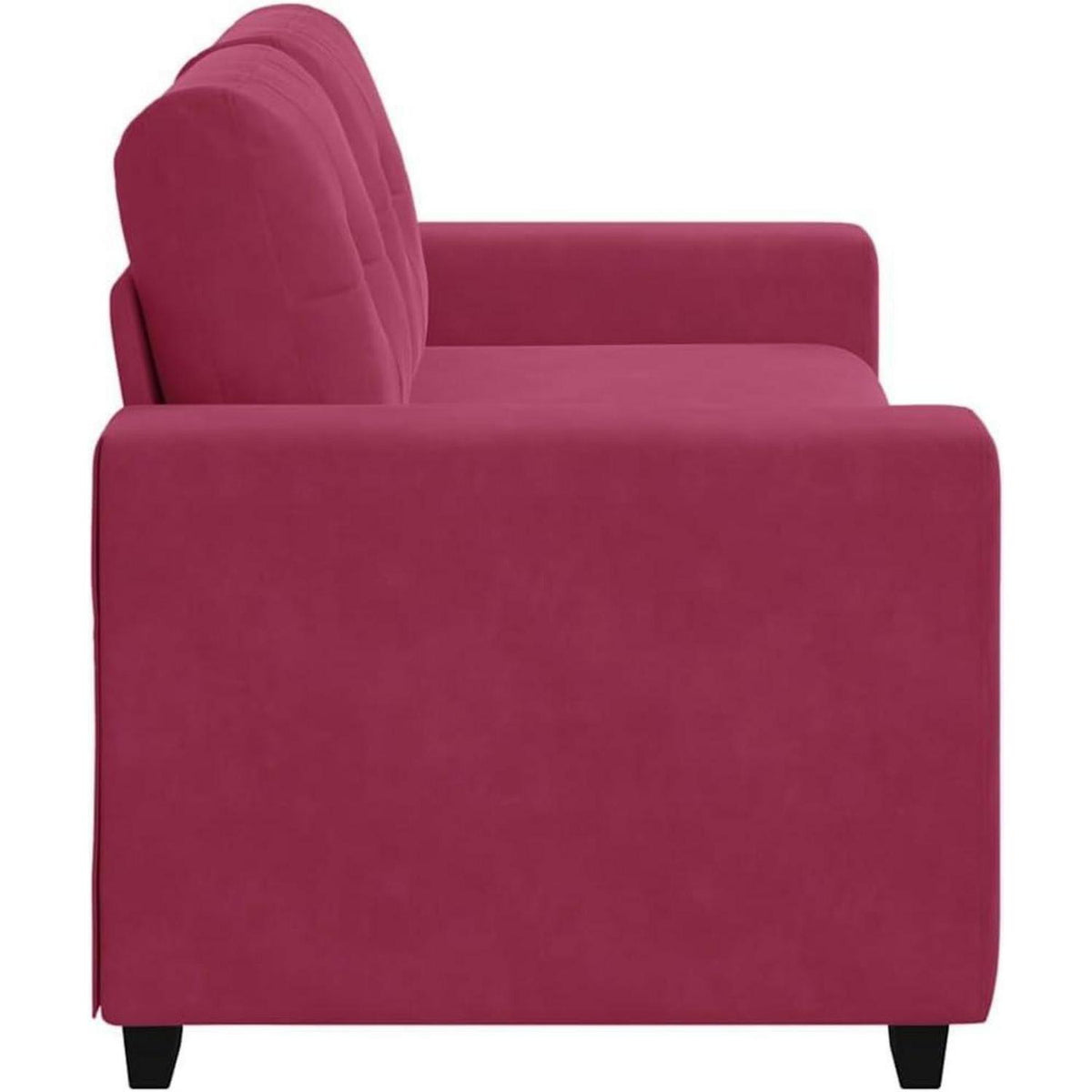 Zweisitzer Sofa Weinrot – Samt, Schlaffunktion & 140 cm