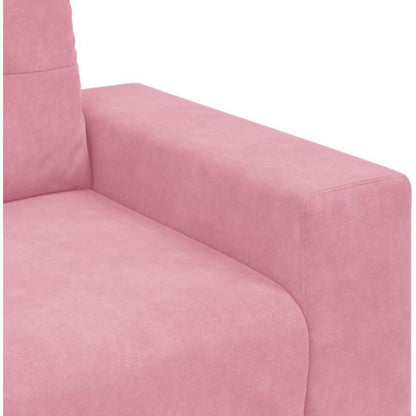 Rosa Samt Sessel 60 cm – Modernes Mini Sofa für Wohnzimmer