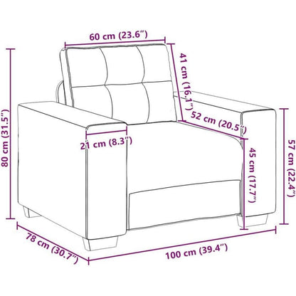 Samt Sessel Dunkelgrau – Modernes Sofa für Wohnzimmer & Loft