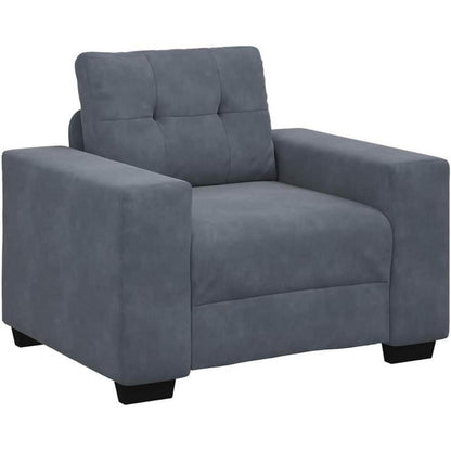 Samt Sessel Dunkelgrau – Modernes Sofa für Wohnzimmer & Loft