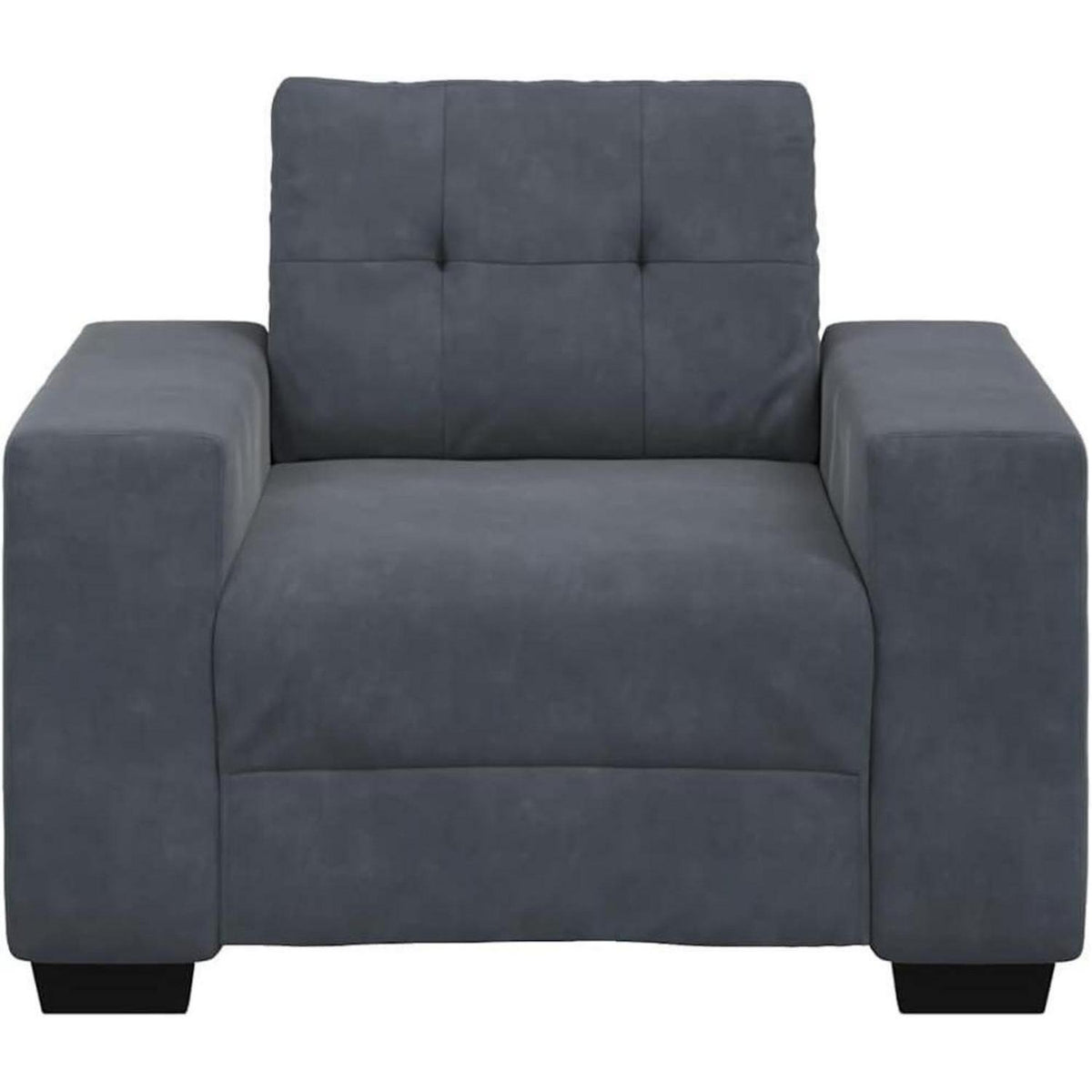 Samt Sessel Dunkelgrau – Modernes Sofa für Wohnzimmer & Loft