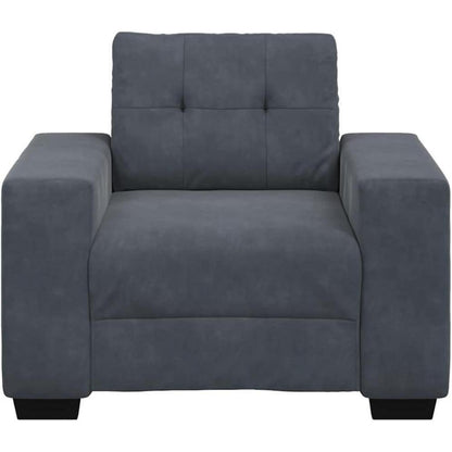 Samt Sessel Dunkelgrau – Modernes Sofa für Wohnzimmer & Loft