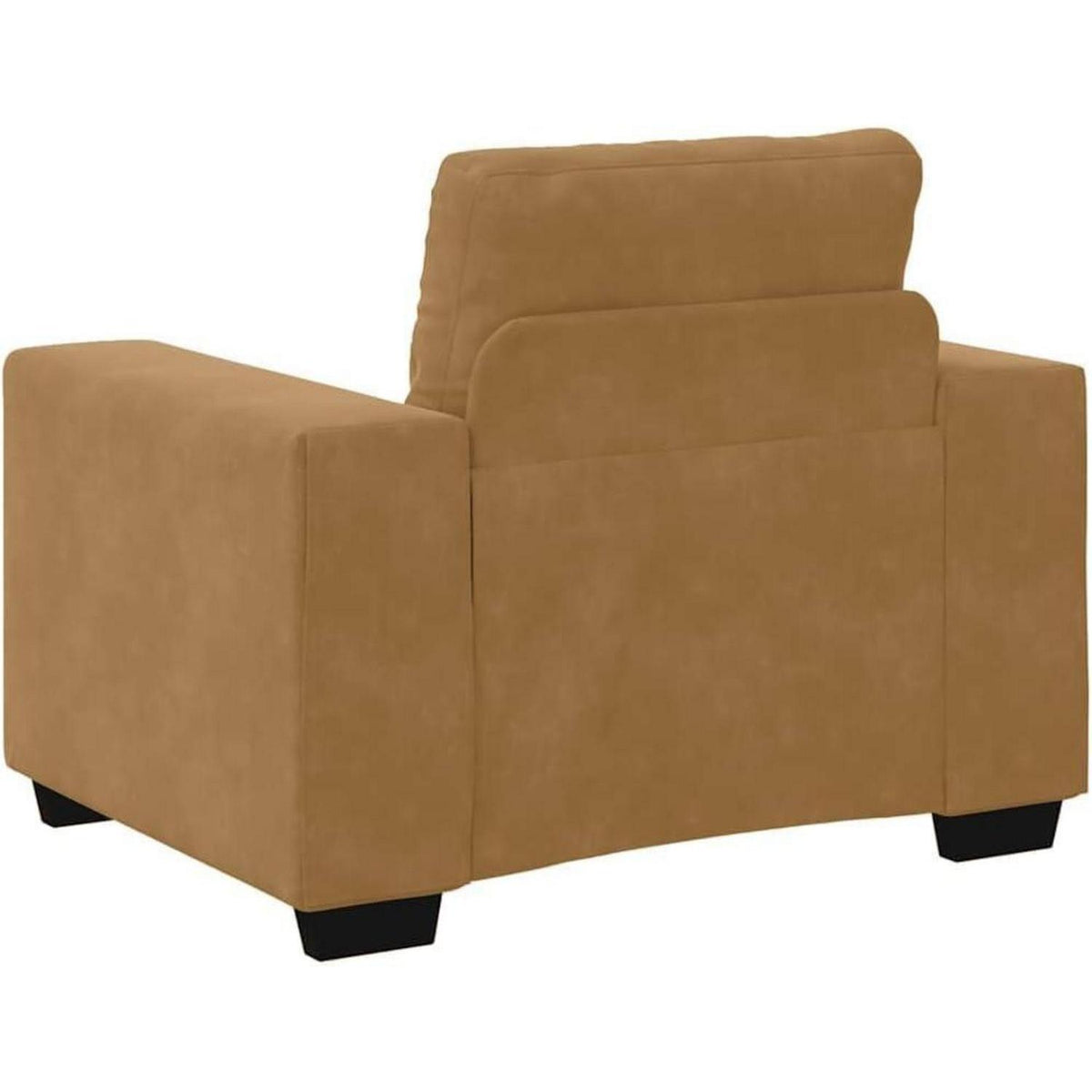 Mini Sofa Braun – Gepolsterter Sessel mit Lendenkissen (60cm)