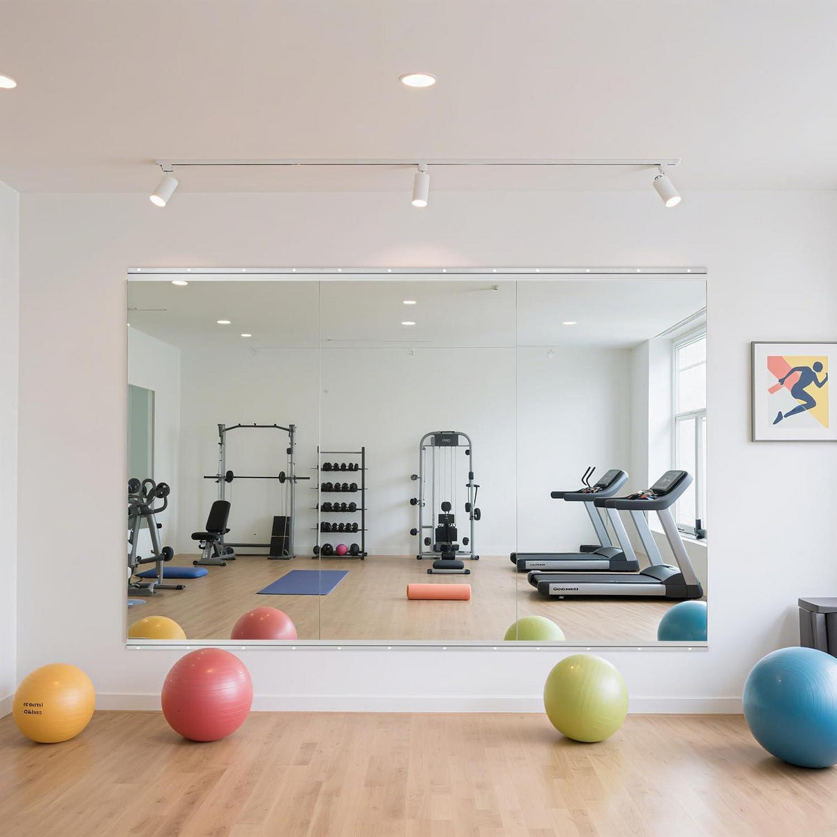 3x Große Wandspiegel 122x61cm – Fitness, Yoga & Zuhause