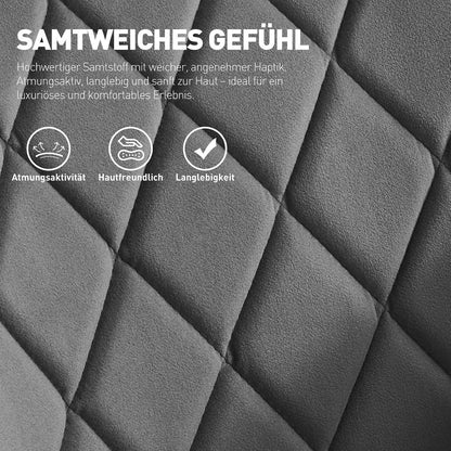 Drehbare Esszimmerstühle Samt Grau 6er Set mit Armlehne