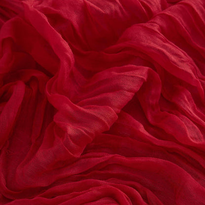 2x Tischläufer Boho Gaze 90x300cm Rot – Rustikale Tischdeko