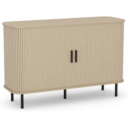 Sideboard mit Schiebetüren & Verstellablagen – 120x40x77cm Holzoptik