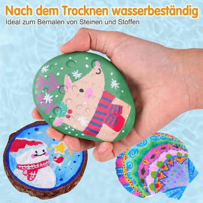 288 Acrylstifte Set Wasserfest für Stein, Holz & Co.