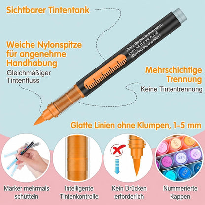 288 Acrylstifte Set Wasserfest für Stein, Holz & Co.