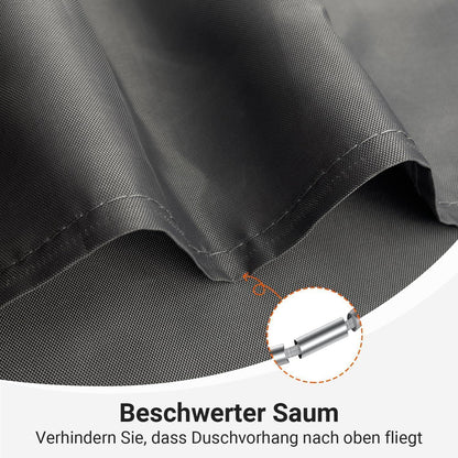 Duschvorhang dunkelgrau 80x180 cm | Antischimmel & Wasserabweisend