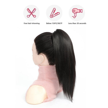 Synthetischer Pferdeschwanz Clip-in, Tiefbraun, 30cm