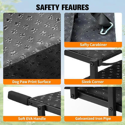 Hundetreppe Auto Klappbar – 5 Stufen, 44-72cm Höhe