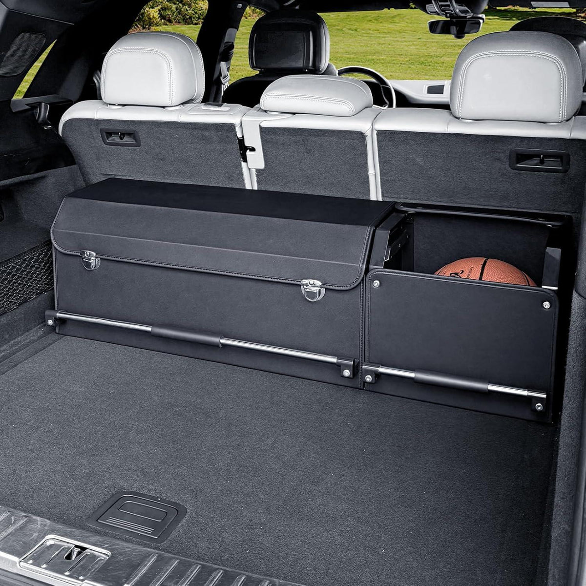 Auto Kofferraum Organizer mit Deckel – XXL Leder Aufbewahrungsbox
