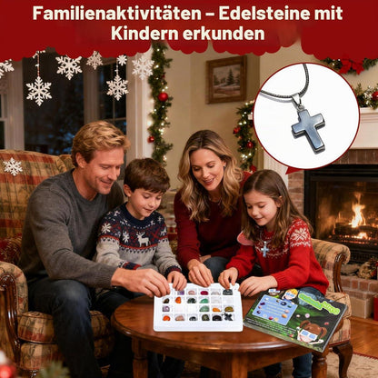 Edelstein Adventskalender 2026 – 24 Natürliche Kristalle für Kinder