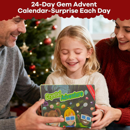 Edelstein Adventskalender 2026 – 24 Natürliche Kristalle für Kinder