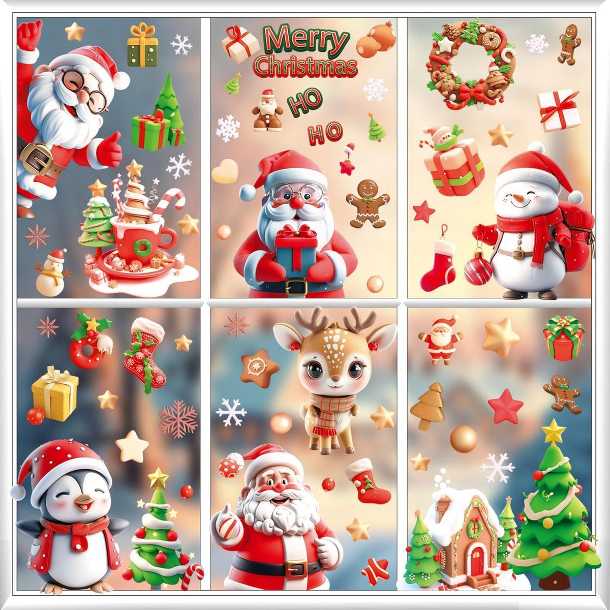 Fensterbilder Weihnachten: Schneeflocken & Winterdeko