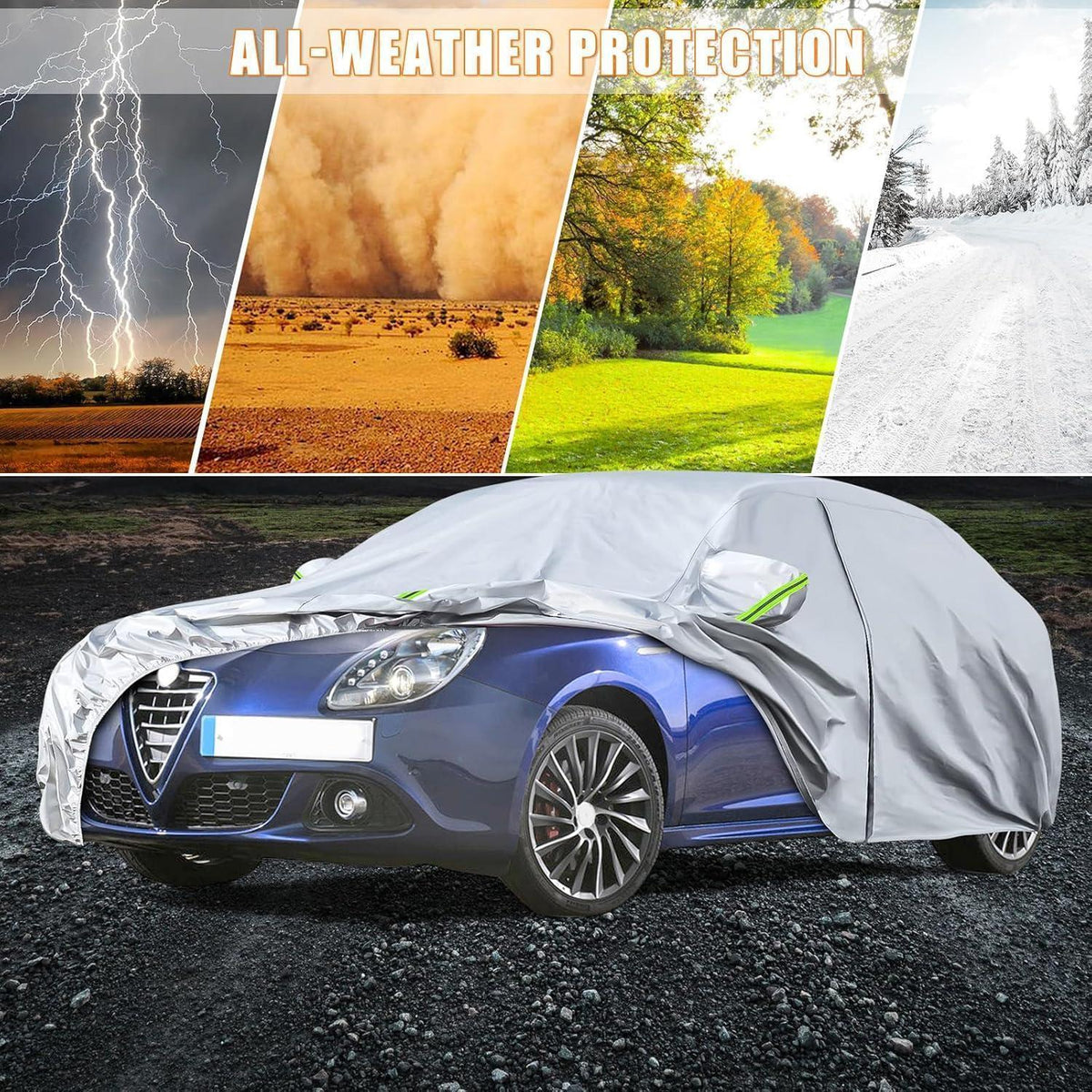 Autoabdeckung für Alfa Romeo Giulietta 2010-2020 mit Seitenzugang