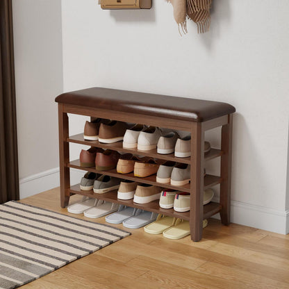 Schuhbank mit Kissen & Sitzfläche – Holzbank für Diele