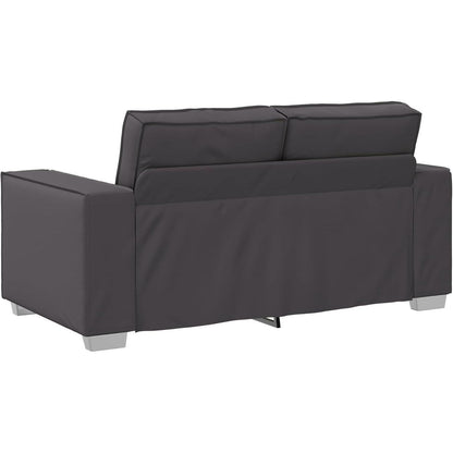 Graues 2-Sitzer Sofa 120 cm –, Einfache Montage in Lederoptik