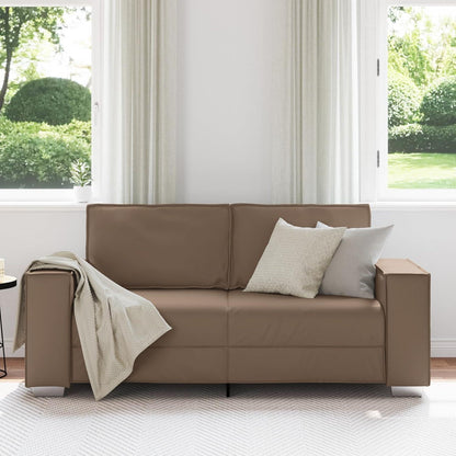 2-Sitzer Sofa Cappuccino – Modernes Mini Sofa 140cm in Lederoptik