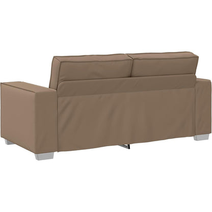 2-Sitzer Sofa Cappuccino – Modernes Mini Sofa 140cm in Lederoptik