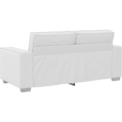 Weißes 2-Sitzer Sofa 140 cm – Kleines Sofa in Lederoptik