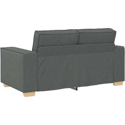 2-Sitzer Sofa Dunkelgrau – Bequeme Stoff Couch 120 cm