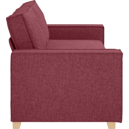 3-Sitzer Sofa Weinrot 180 cm – Bequeme Stoff Couch