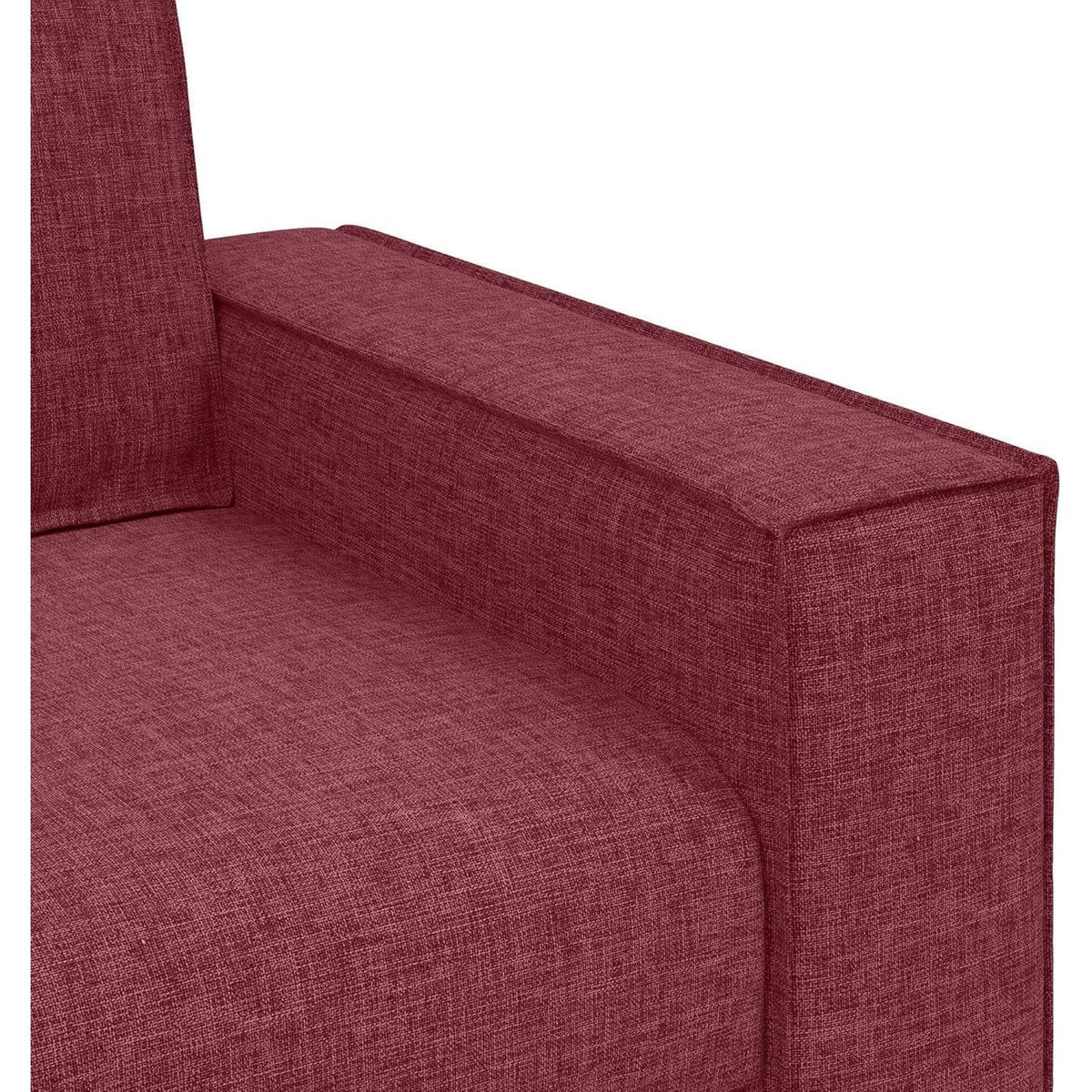 3-Sitzer Sofa Weinrot 180 cm – Bequeme Stoff Couch