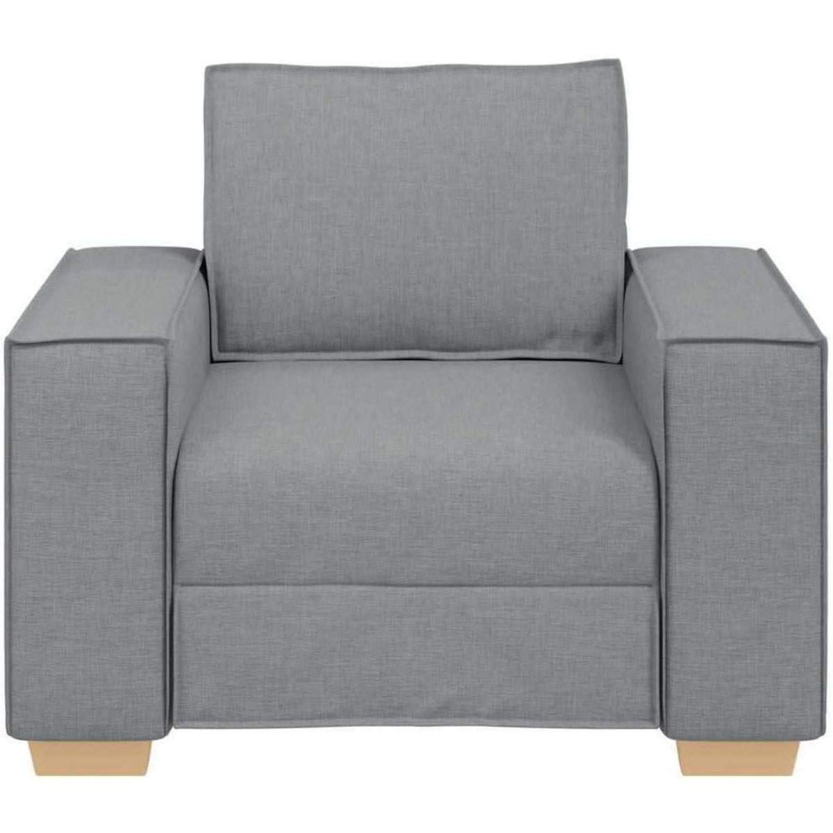 Hellgrauer Stoff-Sessel | Kleines Sofa für Wohnzimmer & Büro
